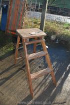 Two step wooden kitchen stool/seat.