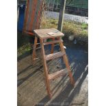 Two step wooden kitchen stool/seat.