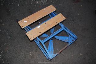 A folding work bench.