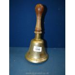 A Brass School Bell, 10'' tall.