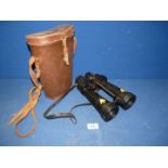 A pair of Barr & Stroud military Binoculars 7 x CF 41 in leather case.
