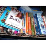 A box of books to include, Medicines and Drugs, Catherine Cookson, etc.