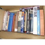 A box of books to include; 'Malta Diary of War', 'Spies and Saboteurs',