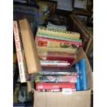 A box of books to include; 'Competitive Clay Pigeon Shooting', cook books, house plants, etc.