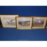 A pair of framed and mounted Prints by R. David Digby of Birds of Prey along with a P.