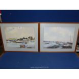 A pair of Brian Hayes Prints to include "Quiet Harbour Cockwood" and "Summer Evening Exe Estuary".