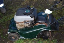 A Hayter Harrier 41 lawn mower with Briggs and Stratton engine Auto drive (good compression).