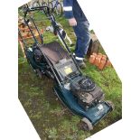 A Hayter Harrier 41 Auto drive lawn mower. (runner, engine started at time of cataloguing).