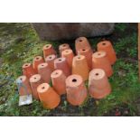 Nineteen various size terracotta pots