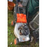 A Flymo (Briggs & Stratton engine) push lawn Mower, 46" cut.