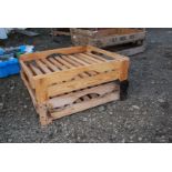 Two wooden apple crates,