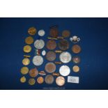 A quantity of old commemorative Medals including George IV 1821 and Victoria 1838 Coronations,