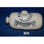 A Doulton stoneware 'Improved Foot Warmer' stamped Lambeth, 10" long.