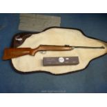 A BSA .177 calibre air Rifle with 3-9 x 40 rifle scope and fleece lined carrying bag.