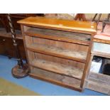 A mid Oak circa 1900 floor standing Bookshelves, the shelves being adjustable for height/spacing,