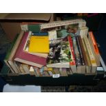 A box of books to include Great Sea Battles, Building The Suez Canal, The Battle of Bataan etc.