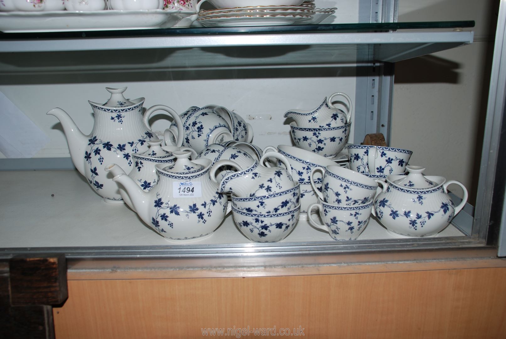 A quantity of Royal Doulton 'Yorktown' tea and coffee ware to include; 6 coffee cups, 5 saucers,