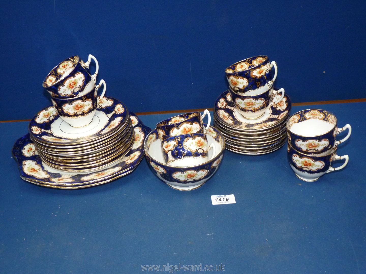 A Royal Albert Alhambra part Teaset including eight cups, ten saucers, eleven plates,