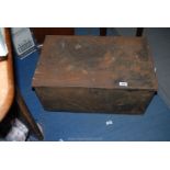 A WWII steel Storage Box with military broad arrow mark, 25'' wide x 16'' deep x 12'' wide.