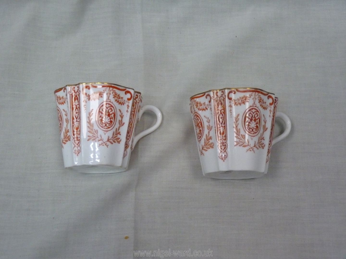 A Victorian Teaset in red and cream by Wedgwood including teapot, four cups, - Image 29 of 30