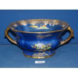 A two handled W & R Carlton ware centrepiece bowl in Mikado style pattern with gilding and oriental