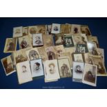 A large quantity of Victorian Carte de visite CDV, mainly from studios in Yorkshire and Lancashire.