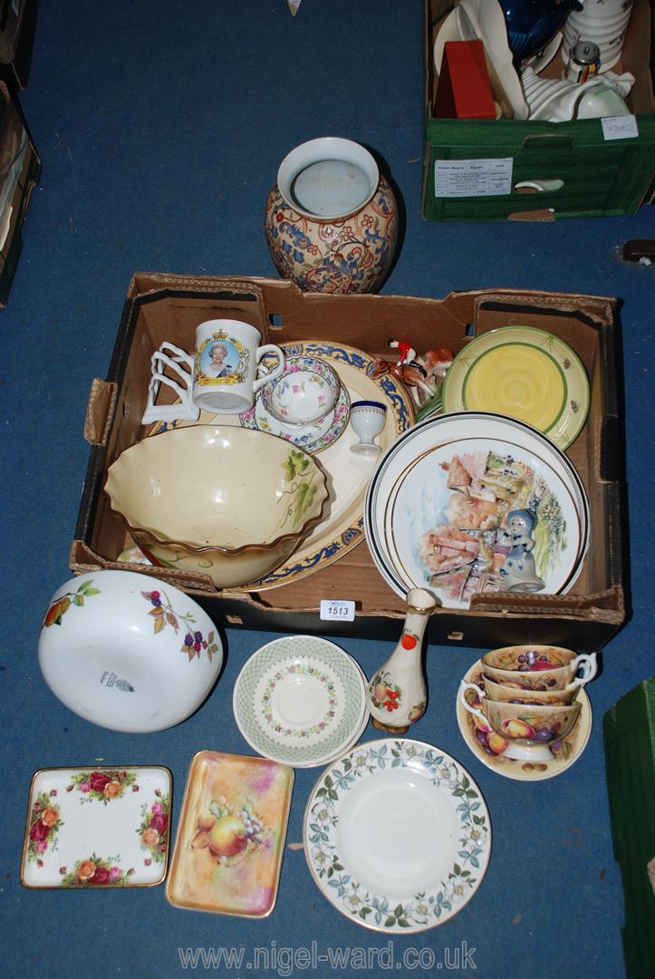 A large quantity of china to include; Aynsley 'Orchard Gold' cups & saucers,