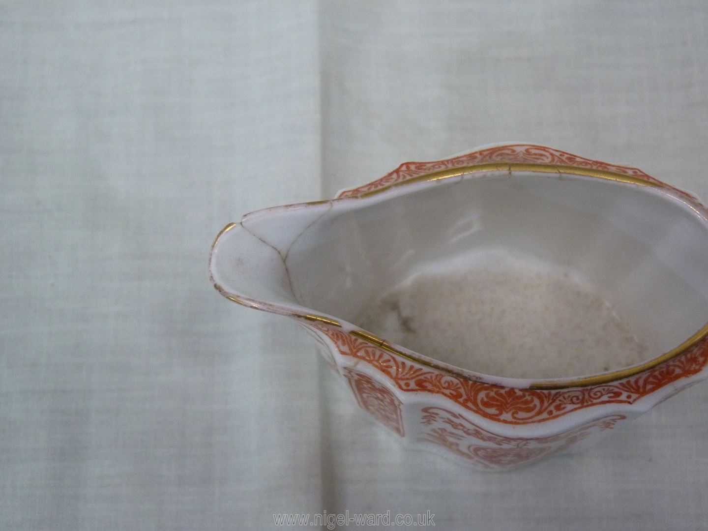 A Victorian Teaset in red and cream by Wedgwood including teapot, four cups, - Image 13 of 30