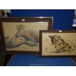 Two prints on boards;