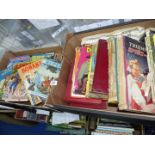 Two boxes of annuals; Smash, George Best, Rupert, Lion, Bonanza, Dakotas, The Lord of The Ring etc.