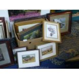 A quantity of prints including Joseph Farquharson, George Mooreland, Robin Wherldon etc.