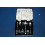 A boxed set of six Silver Teaspoons,