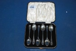A boxed set of six Silver Teaspoons,