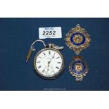 A silver Pocket Watch with Chester 1898 hallmarks,