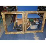 Two large gilt picture frames 28" x 32".