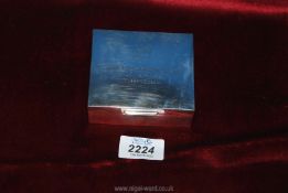 A Silver Cigarette Box engraved 'Rank Taylor Hobson Division,