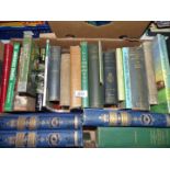 A box of books to include agriculture, golf, rugby etc.