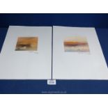 Two Turneresque Watercolours of a Sailing Ship by Trevor Castle, monogrammed.