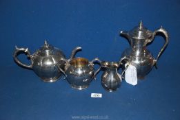 Four pieces of Deakin and Sons silver plated ware to include coffee pot, teapot,