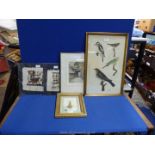 A quantity of pictures to include 'The Old Gateway Bambridge' Egyptian prints on Papyrus,