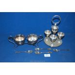 A small quantity of plated items including spoons,