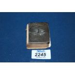 A miniature Diary dated 1905, having silver front cover with cherub decoration, makers W.C.