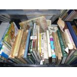 A crate of books to include gardening, South Glamorgan History, The Trossacks etc.