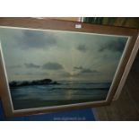 A large print on board depicting a seascape, signed lower left Peter Ellenshaw, 48" x 36".