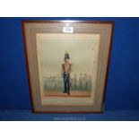 A framed print by Lefevre & Co. 'Officers of The British Army No.30. Dragoon Guards'.