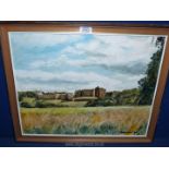 An Oil on board of Ludlow Castle signed Todhunter.