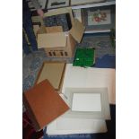 A quantity of artist portfolios and picture mounts.