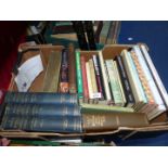A box of miscellaneous hardbacks to include Joseph Lister, The Reluctant Gardener etc.
