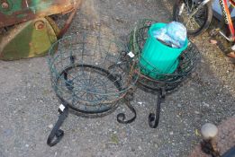 Hanging baskets, two plant stands and a 240 volt water pump (untested).