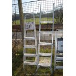 Two aluminium step ladders.